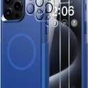Diverbox for iPhone 15 pro case - [Compatible with MagSafe] [with Screen Protector ] [Shockproof] [Dropproof] Heavy Duty Protection Phone Case for iPhone 15 pro (Blue)