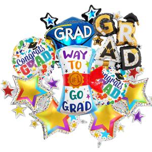 2026 New Graduation Balloons, 7Pcs Graduation Balloons, Congrats Grad Balloons Decorations Class of 2026