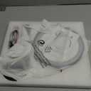 Rocollos Rechargeable Wall Mounted Lighted Makeup Mirror, 8 Inch Double-Sided LED Vanity Mirror 1X/10X Magnification,3 Color Lights Touch Screen Dimmable 360Swivel 13 Inch Extendable