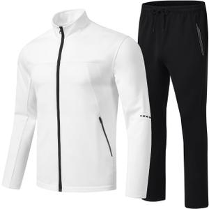 TBMPOY Men's Tracksuits Sweatsuits for Men Sweat Track Suits 2 Piece Casual Athletic Jogging Outfits Full Zip Sets, 3XL