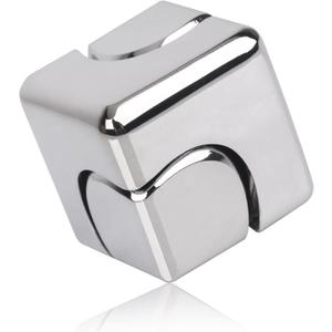 QLKUNLA Fidget Cube Spinner Anti-Anxiety Focusing Fidget Toys EDC Fidgets Spinner 4-in-1 Toy Metallic Focus Toy Cube Finger Top Desktop ADHD Stress Relieve Toys for Kids and Adults (Silver)
