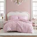 Betsey Johnson - Full/Queen Duvet Cover Set, Super Soft Bedding with Matching Shams, Chic Bedding Set (Ballet Bows Pink, Full/Queen)