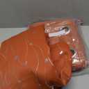 BGment Terracotta Blackout Curtains 84 Inch Length 2 Panels Set, Grommet Thermal Insulated Blackout Curtains with Wave Line and Dots Printed for Bedroom, 2 Panels, Each Panel 52 x 84 Inch