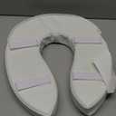 Essential Medical Supply Foam Padded Toilet Seat Cushion Riser with Hook and Loop Attachment for Toilet Seat and Washable Vinyl Cover, 2"