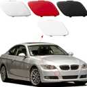 Front Bumper Tow Hook Cover Towing Eye Cap Fit for BMW E92 Coupe E93 Convertible 3-Series 328i 335i 2007 2008 2009 2010 51117187956 (Black Right Passenger Side)