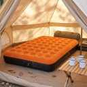 Luxchoice Air Mattress Queen with Cordless Rechargeable Air Pump 9'' Camping Self Inflating 2 Mins Inflatable Air Blow up Mattress for Home Guest Outdoors Portable Hiking Travel Gift for Mom