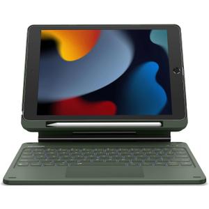 Dexnor for iPad 9th Generation Case with Keyboard Floating Cantilever Magnetic Stand Multi-Touch Trackpad Backlit Pencil Holder Magic Style Keyboard for iPad 9th/8th/7th Generation 10.2", Army Green