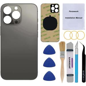 OEM Rear Cover Back Glass Replacement for iPhone 13 pro max 6.7 inches (Graphite) All Carriers with Pre-Installed Adhesive and Repairing Tool Kits