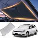 Windshield Sun Shade for Volkswagen Golf Front Window Shades Cover for 2015-2024 Golf Windshield Sun Visor Protector Car Accessories