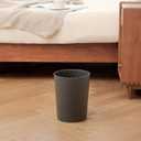 UUJOLY Plastic Small Trash Can Wastebasket, Garbage Container Basket for Bathrooms, Laundry Room, Kitchens, Offices, Kids Rooms, Dorms, Dark Grey, 1.8 Gallon