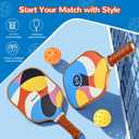 2 x niupipo Pickleball Paddles Set of 2/4, USAPA Approved Lightweight Pickleball Rackets, Durable Fiberglass Surface with Polypropylene Honeycomb Core, Cushion Grip and Carry Bag (1. Yellow & White)