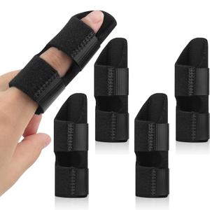 HLOES 5PCS Trigger Finger Splint, Finger Braces Joint Stabilizer, Adjustable Mallet Splint and Hand Brace, Finger Straightener for Arthritis – Fits Thumb, Index, Middle, Ring and Pinky Finger（5PCS）