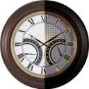 ANDY STAR 24 Inch Outdoor Clocks Waterproof,Large Outdoor Wall Clocks for Patio with Thermometer Combo, Silent Weatherproof Illuminated Metal Clock Battery Operated with Thermometer&Hygrometer, Bronze