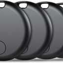 Tracker Air Tag-4 Pack: Smart Bluetooth Tracker, Item Finder Works with Apple Find My (iOS Only) App, Trakcer Tag Locator for Keys, Luggage, Satchel, Backpack etc. (Not for Android Devices)
