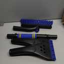 34" Extendable Ice Scrapers for Car Windshield 2-in-1 Snow Brush for Car Snow Scraper for Car Snow Scraper and Drush with Ergonomic Foam Grip for Cars, Trucks, SUVs with 360 Pivoting Brush Head Blue