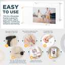DoubleFill 2 Pack Extra Large Frameless Floating Acrylic Frame Wall Mount Magnetic Acrylic Picture Frames with Chrome Standoffs Double Panel Floating Frame for Photo Poster Display (24 x 36 Inch)