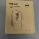 TECKNET Rechargeable Wireless Mouse, 2.4G Silent Quiet Click, 6 Adjustable 4800 DPI, Cordless Computer Mouse, Ergonomic Mouse for Laptop, 6 Buttons USB for Chromebook, Ergo Grip - White