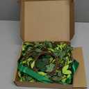 6Pcs St.Patrick's Day Shamrocks Candle Wreath Artificial Clover Rings Wreath Lucky Irish Kitchen Cabinet Wreaths Pillars Candle Wreaths for Front Door Porch Wall Window Decoration (Green)