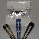 French Hair Forks Tortoise Shell U Shape Updo Hair Pins Clips for Thin Thick Hair, Long Classic 2 Prong Bun Hair Sticks Chignon Women Vintage Hairstyle Accessories, 3 Pack (Blue Brown Black)