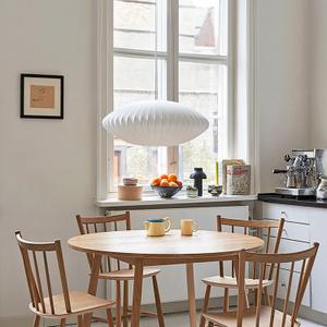 24 Inch White Fabric Pendant Light,Large Drum Light Fixture,Wabi Sabi Bedroom Hanging Lamp,Mid Century Modern Pendant Lamp for Living Room and Office