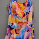 Maxine of Hollywood Women's Standard Seam Front Swim Dress One Piece Swimsuit (22, Multi//Watercolor Bliss)