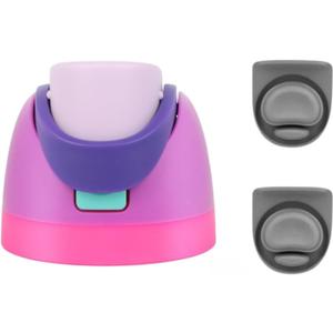 2 x Replacement Lid Compatible with Owala Freesip 16oz 24oz 32oz 40oz, One Button Water Bottle Top Lid Replacement Accessory,with 2Pcs Cap Seal Stopper (Mixed Purple)