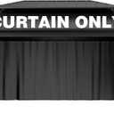 Gazebo Curtain Replacement Universal 4-Panel Sidewalls 12' X 20', Outdoor Privacy Curtains with Double Zipper, Replacement for Patio, Outdoor Canopy, Garden, and Backyard (Curtain Only)