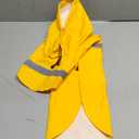 NACOCO Large Dog Raincoat Adjustable Pet Water Proof Clothes Lightweight Rain Jacket Poncho Hoodies with Strip Reflective (L, Yellow) (Large (Pack of 1))