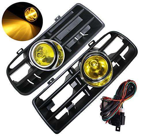 Front Bumper Grill for V-W Mk4 Jetta Golf GTI 1998-2004 with Tungsten Fog Lamp Day Running Light