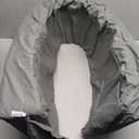 Vekkia Queen Bed Wedge Pillow for Headboard Gap, 06" Gap Filler with Side Pockets & Washable Cover, Gray 60"x10"x6"