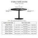 ARTSGOO Round Fitted Table Cover with Elastic Edge Design Table Cloth Waterproof Stain-Resistant Wipeable Outdoor Tablecloths Fits 54"-58" Round Tables for Camping, Picnic, Dining, Indoor
