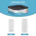 Jumbo Square Refills Disposal Bags Refill Compatible with Diaper Genie Classic, Compact and Select Pails, Hold Up to 810 Newborn-Sized Diapers Per Refill, 4 Packs