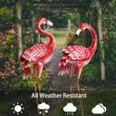 Kircust Flamingo Garden Statues and Sculptures, Metal Birds Yard Art Outdoor Statue, Large Pink Flamingo Lawn Ornaments for Home, Patio, Backyard Decor (2-Pack), 34.6 inches