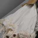 6.5 ft/200 cm Boho Garden Umbrella with Fringes, Outdoor Patio, Deck, Beach Parasol, Balcony Umbrella for Lawn, Pool, Beach, Backyard