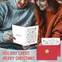 3 x Cute Cat Christmas Card, Merry Christmas Cards for Cat Dad & Mom, Xmas Card Gift from Pet, Funny Holiday Cards for Men Women