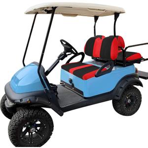 Golf Cart Front and Back Seat Covers for Club Car Precedent 4 Passenger Models, Breathable Washable Polyester Mesh Seat Cover Red,