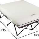 Coleman Queen-Size Airbed Cot Combination, Folding Air Mattress with Steel Frame & Side Table, Battery Pump Included, Great for Camping, Lounging, Elevated Sleeping, Guests, & More