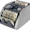 Perco Bill Counter and Counterfeit Detector Machine  Money Counter Machine with UV/MG1/MG2/IR, Voice Alerts, Keypad, Add & Batch Modes, Volume Control, Multi-Currency (USD/EUR/INR), LCD Display