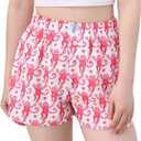 Women Preppy Pajamas Pant, Comfy Monkey Y2K Lounge Pants Wide Leg Drawstring High Waist Pjs Bottoms