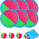 Toss and Catch Ball Game Outdoor Games Playground Balls Beach Games Summer Toys for Ages 4-8, Perfect Kids Toys Playground Sets for Kids Christmas Birthday Gifts (Blue-6 Paddles)