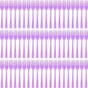60 Pcs Purple Disposable Plastic Forks Cutlery Heavy Duty Dinnerware Plastic Silverware Flatware for Home Office School Party Picnics Restaurant Outdoor Events or Every Day Use (Purple)