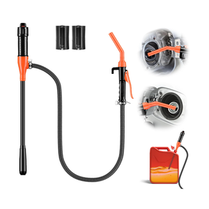 Kiweoci Cordless Electric Fuel Transfer Pump, 3GPM Portable Fluid Transfer Siphon Pump with Oil Pipeline, Battery Gas Pumps with Adjustable Flow Control Nozzle(Orange)