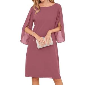 GRACE KARIN Womens Chiffon Dresses Flutter Sleeve Party Wedding Cocktail Dress, Size 12