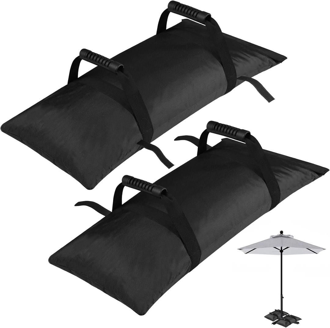 130LBS Extra Large Umbrella Base Weight Set of 2, Patio Fillable Sand Bags for Weight, Heavy-Duty Furniture Outdoor Weights for Umbrella Stand Patio Garden Backyard, Black(Without Sand) 130LBS Extra Large Umbrella Base Weight Set of 2, Patio Fillable Sand Bags for Weight, Heavy-Duty Furniture Outdoor Weights for Umbrella Stand Patio Garden Backyard, Black(Without Sand)