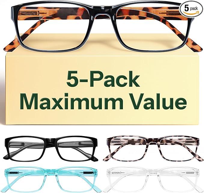 Gaoye 1.75 Professional Reading Glasses for All Day  Computer Readers with Blue Light Protection  Value Pack
