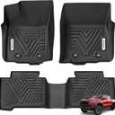 YITAMOTOR Floor Mats Fit for 2016-2023 Tacoma Double Cab, TPE Custom Fit Floor Liners for Tacoma Double Cab, 1st & 2nd Row All Weather Car Mats