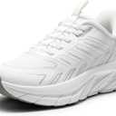 Women's Slip On Walking Shoes Running Comfortable Tennis Breathable Non Slip Athletic Gym Workout Cross Training Fashion Sneakers (9.5, White)