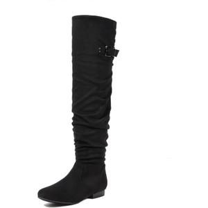 DREAM PAIRS Women's Suede Over The Knee Thigh High Winter Boots (8)