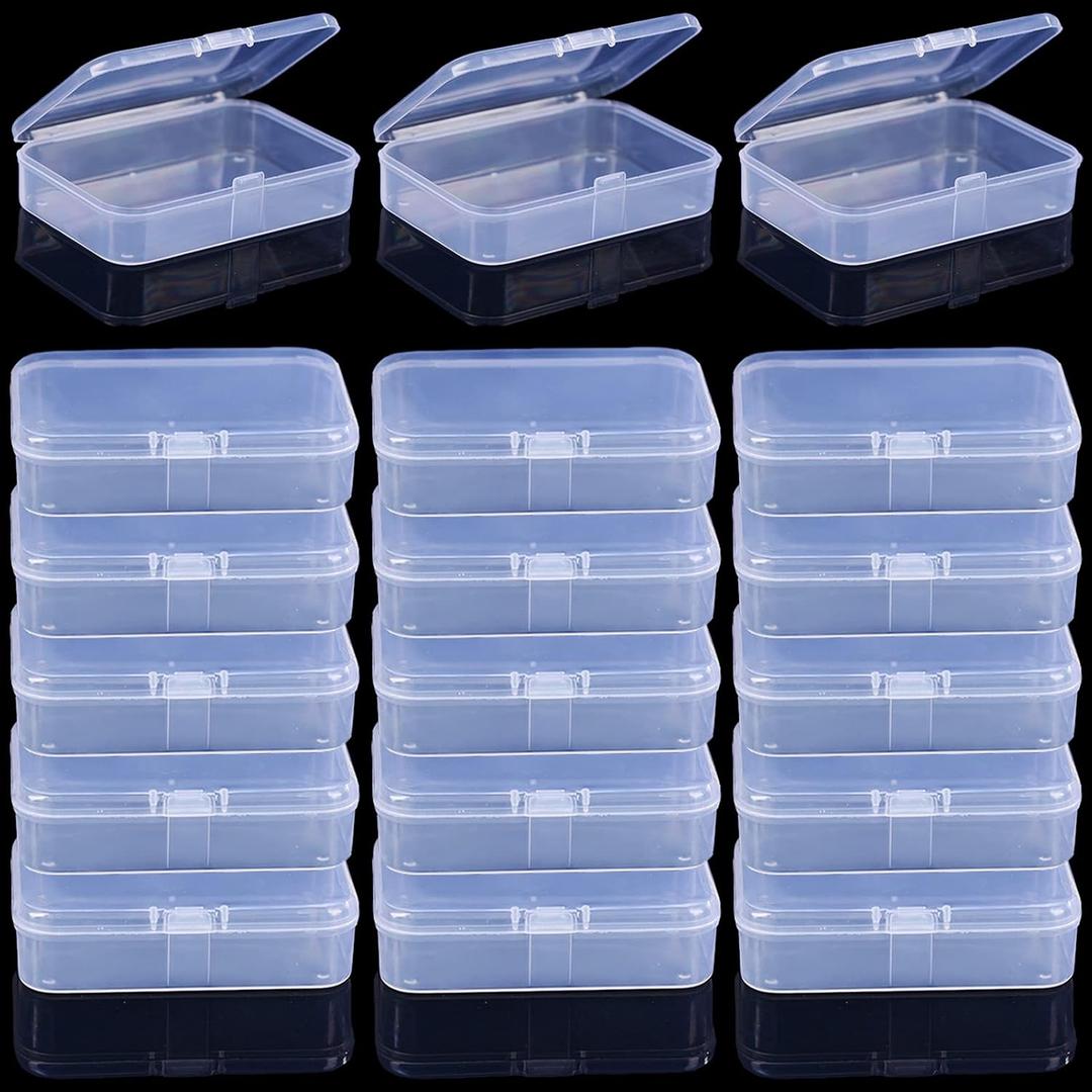 Clear Plastic Playing Card Boxes Snaps Closed Poker Gaming Playing Card Deck Cases Holder Plastic Storage Box Clear Trading Card Box Card Storage Organizer for Bank Business Card (18Pcs)