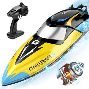 DEERC Brushless RC Boat, 30+ mph Fast Remote Control Boats with Never Capsize&Low Battery Alarm Function, 2.4GHz Racing Boat with LED Lights for Pools&Lakes, Speed Boat Toy for Adults Boys&Girls DEERC Brushless RC Boat, 30+ mph Fast Remote Control Boats with Never Capsize&Low Battery Alarm Function, 2.4GHz Racing Boat with LED Lights for Pools&Lakes, Speed Boat Toy for Adults Boys&Girls